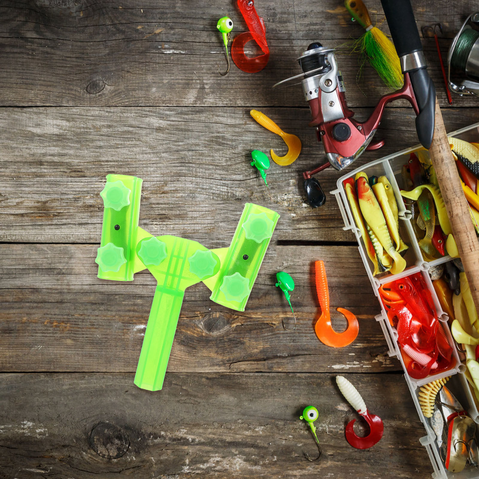 Fishing Rod Boat - Fishing Rod Holder with Glow in