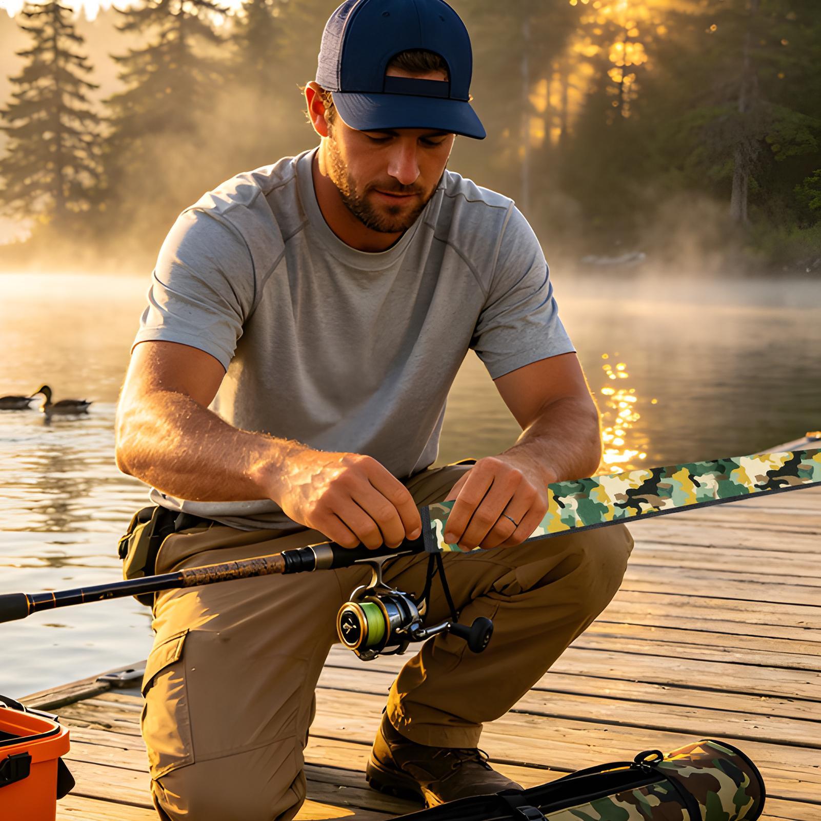 Fishing Rod Casting - Fishing Rod Sleeves Adjustable Neoprene Waterproof