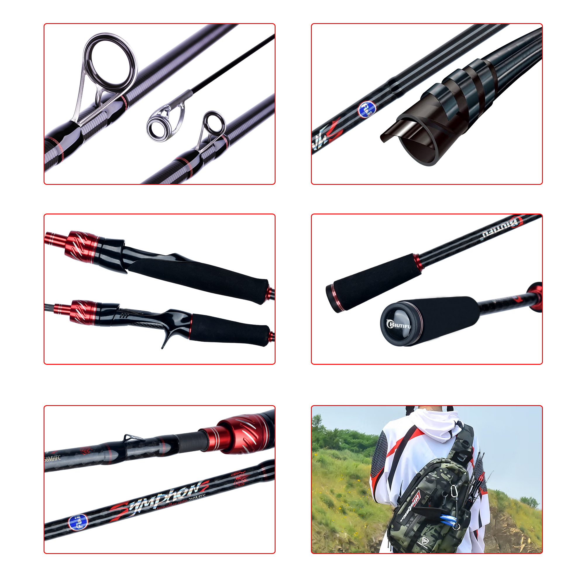 BIUTIFU Spinning Casting Fuji  - Fishing Rod Surf reseña y precio