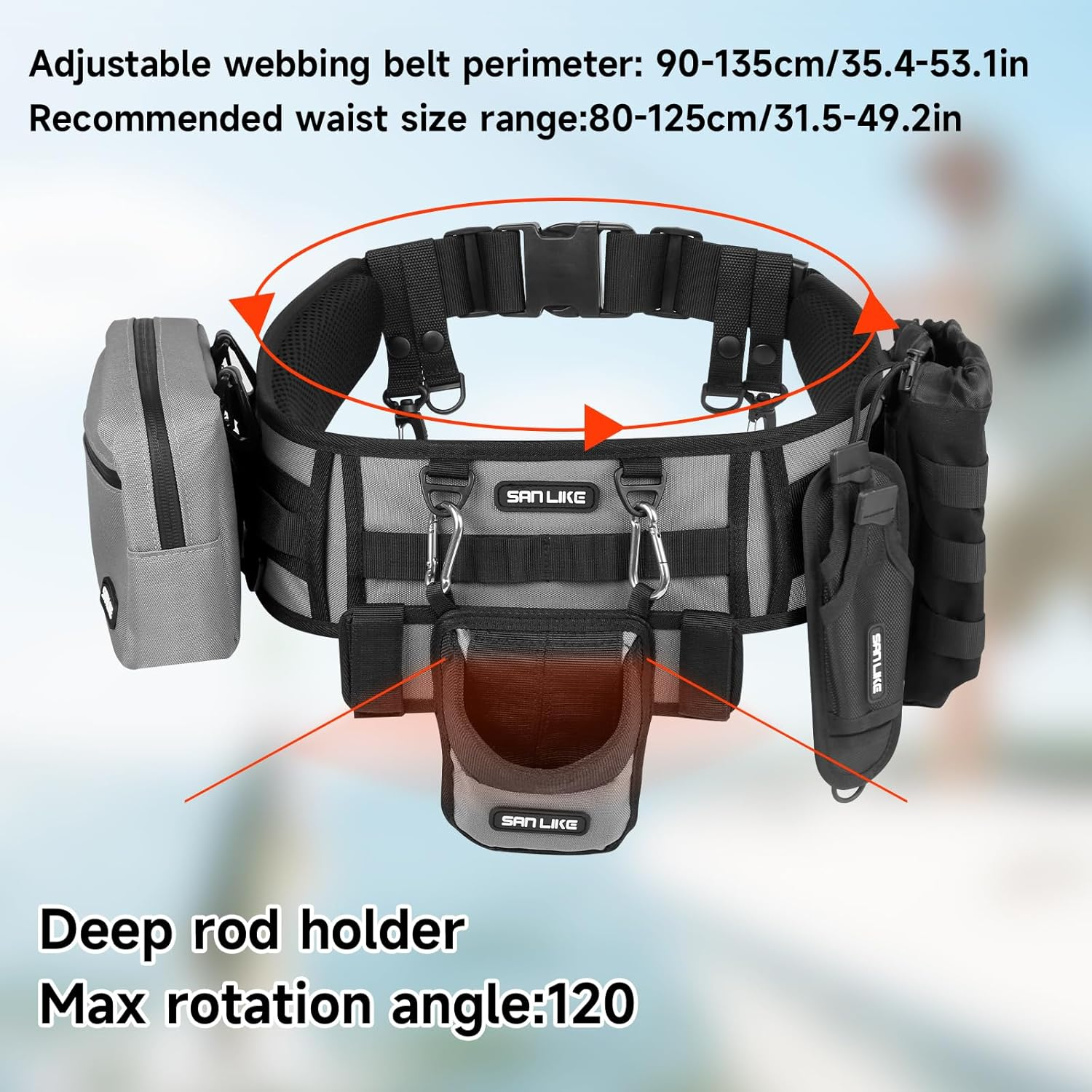 SANLIKE Fishing Belt Rod Holde - Fishing Rod Fly reseña y precio