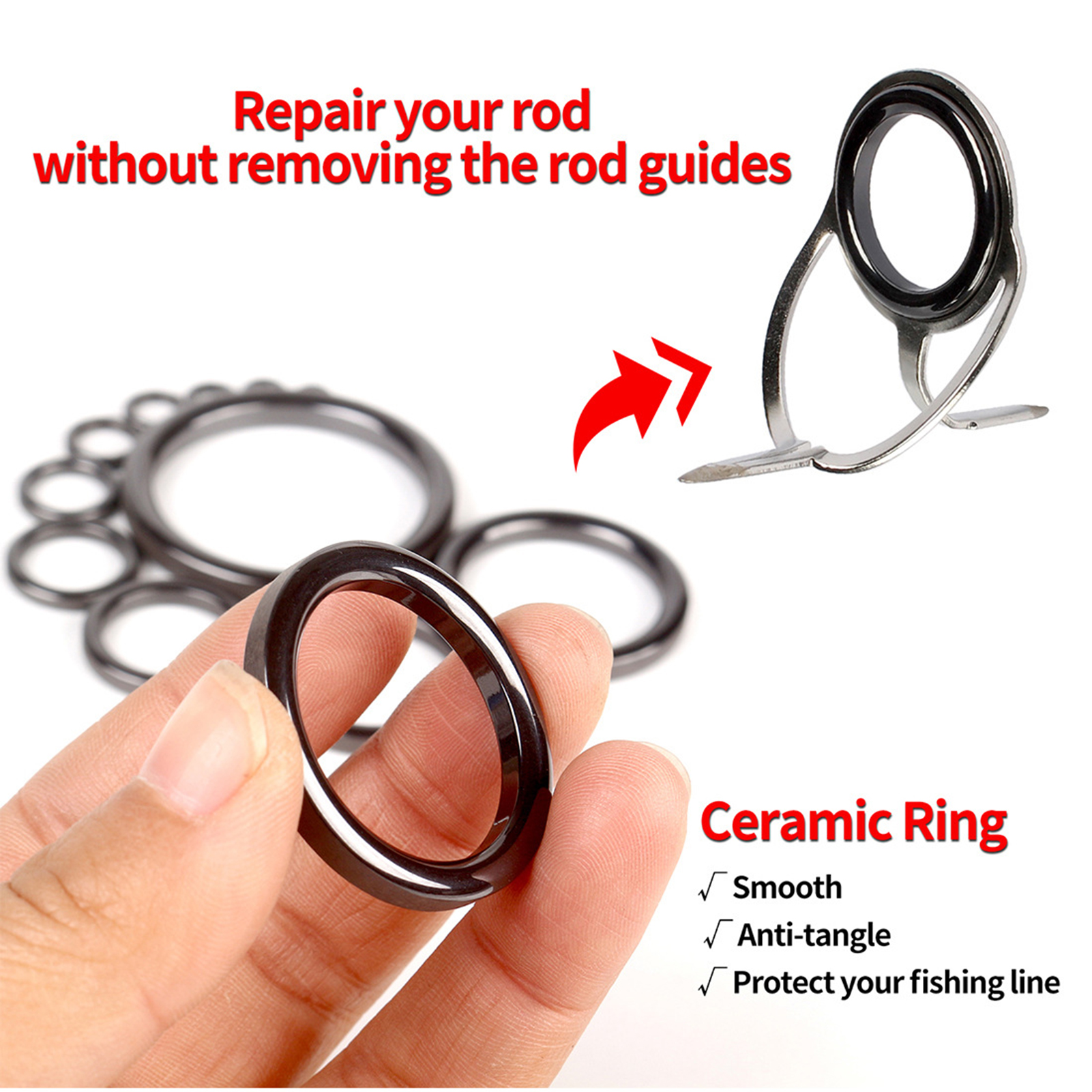 Fishing Rod Guide Repair Kit C - Fishing Rod Building Kit reseña y precio