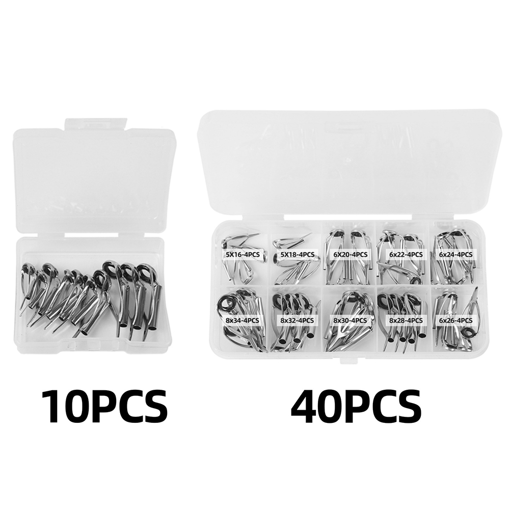10/40pcs Fishing Rod Guide Rin - Fishing Rod Tip Replacement reseña y precio