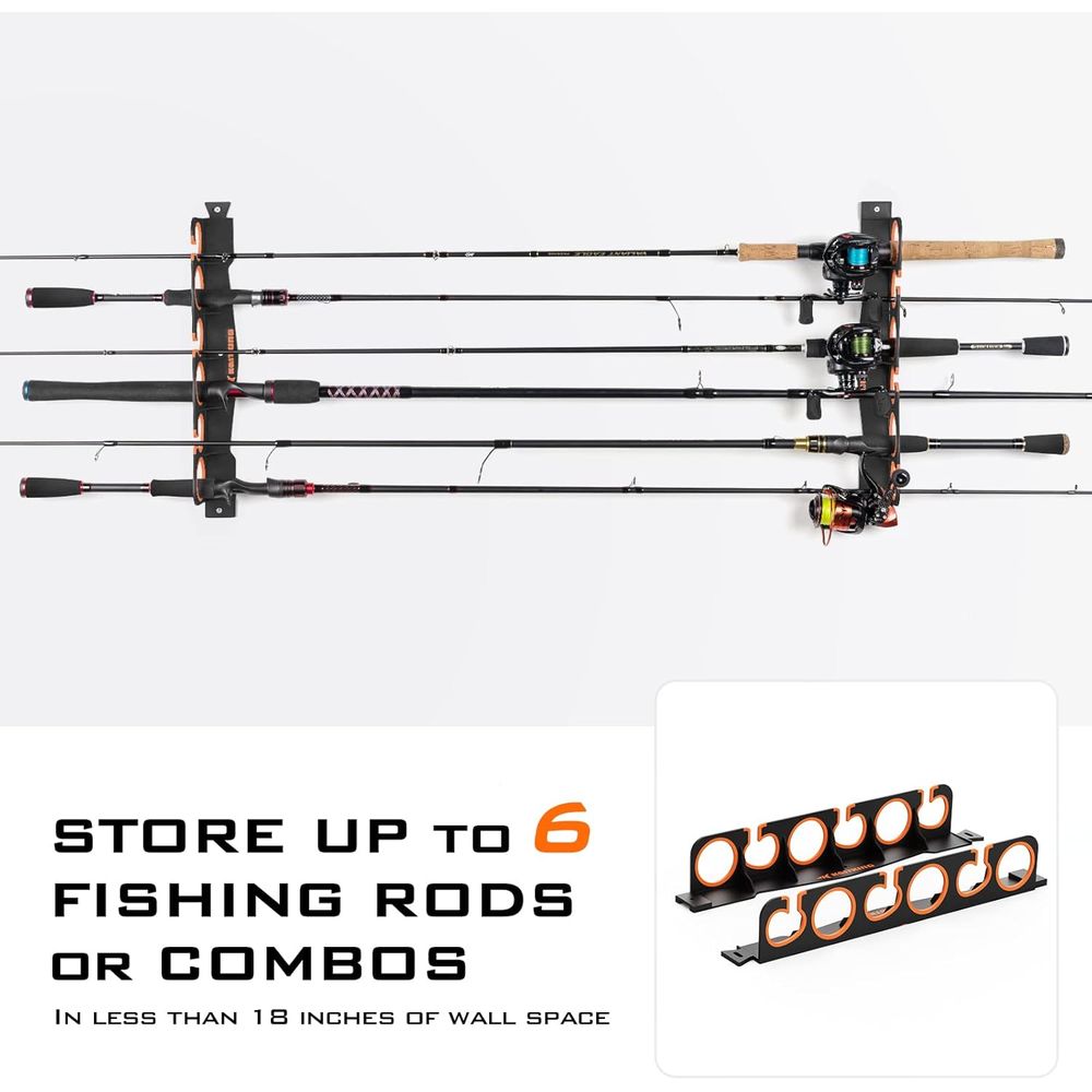 Rod Holder Organizer: Wall/Cei - Fishing Rod Combo reseña y precio