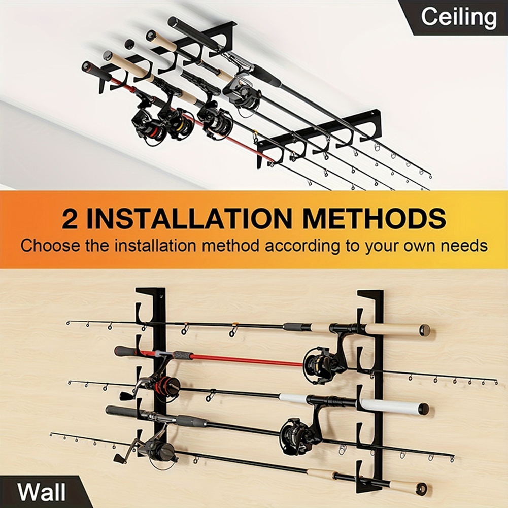 B48B-Wall/Ceiling Mount Fishin - Fishing Rod Rack reseña y precio