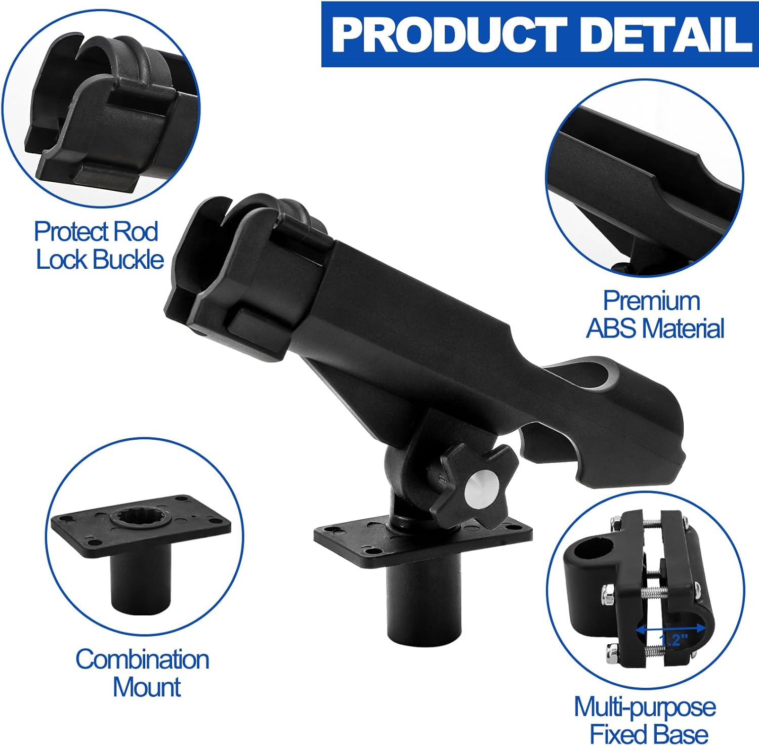 2 Pack Fishing Rod Holder with - Fishing Rod Combo reseña y precio