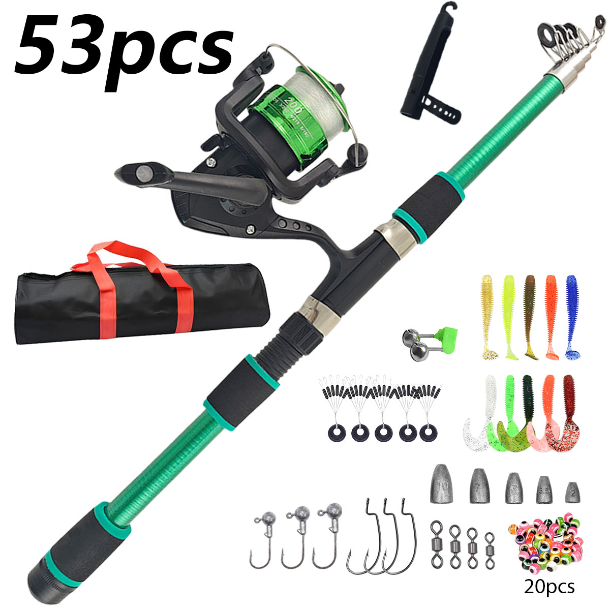 Portable Telescopic Fishing Ro - Fishing Rod Combo reseña y precio