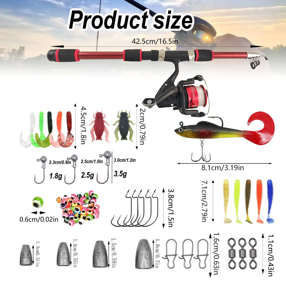 Portable Telescopic Fishing Ro - Fishing Rod Combo reseña y precio