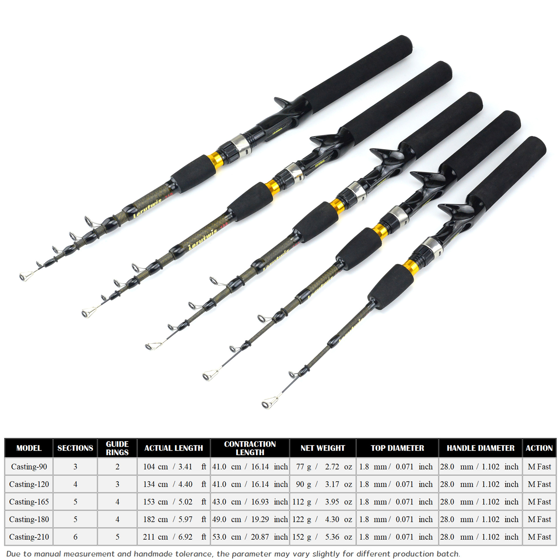 0.9-2.1m Carbon Telescopic Fis - Fishing Rod Surf reseña y precio
