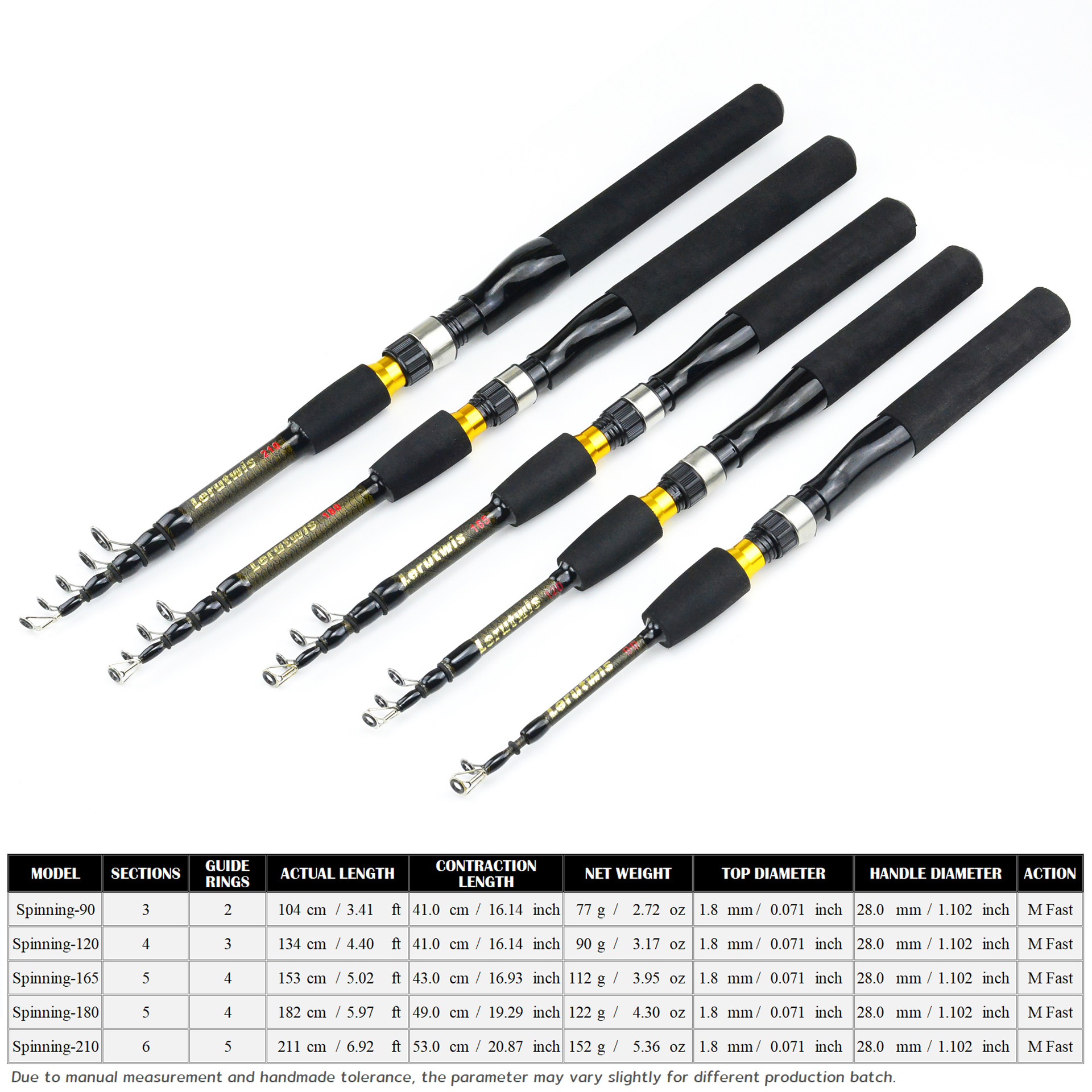 0.9-2.1m Carbon Telescopic Fis - Fishing Rod Surf reseña y precio