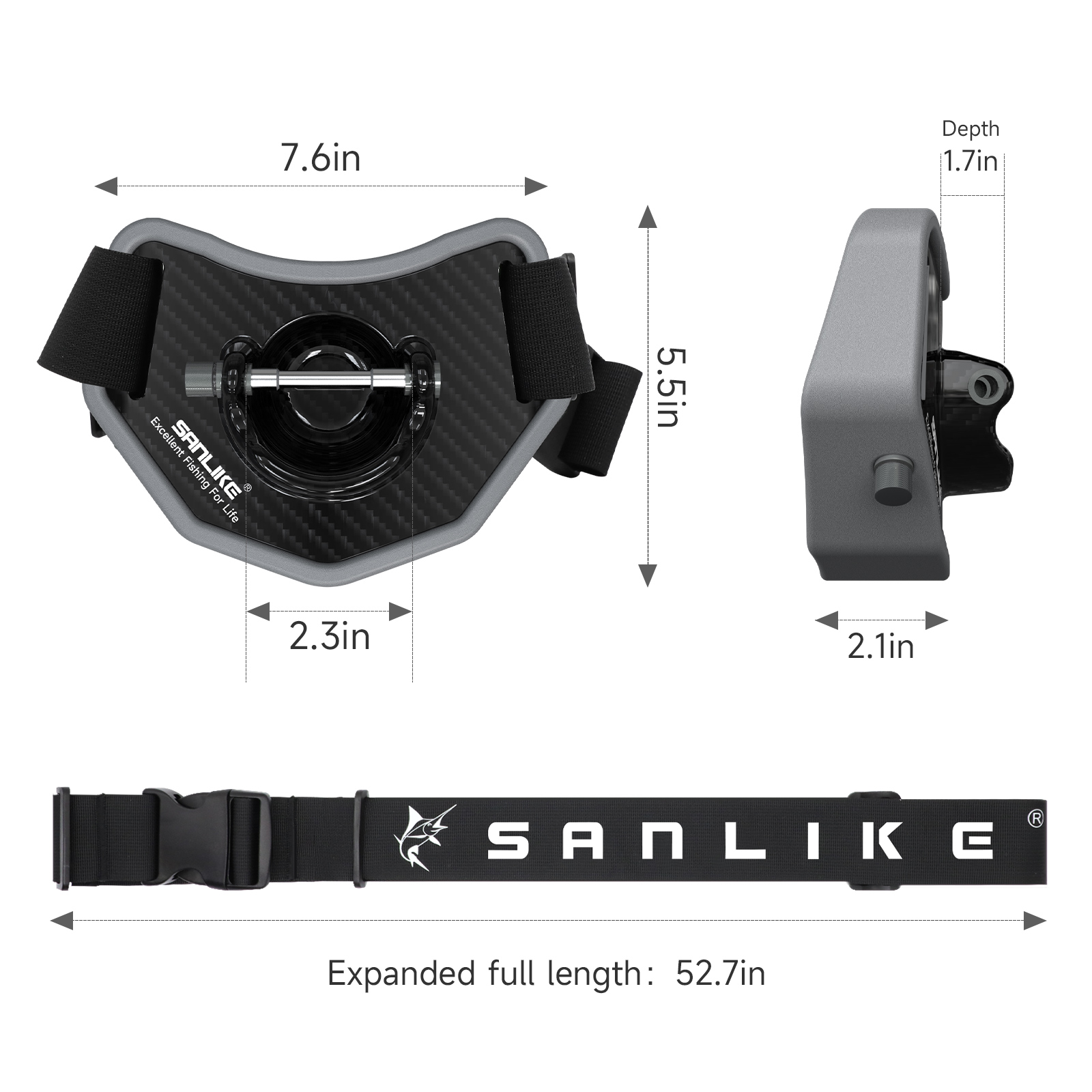 SANLIKE Fishing Fighting Belt  - Fishing Rod Carbon Fiber reseña y precio