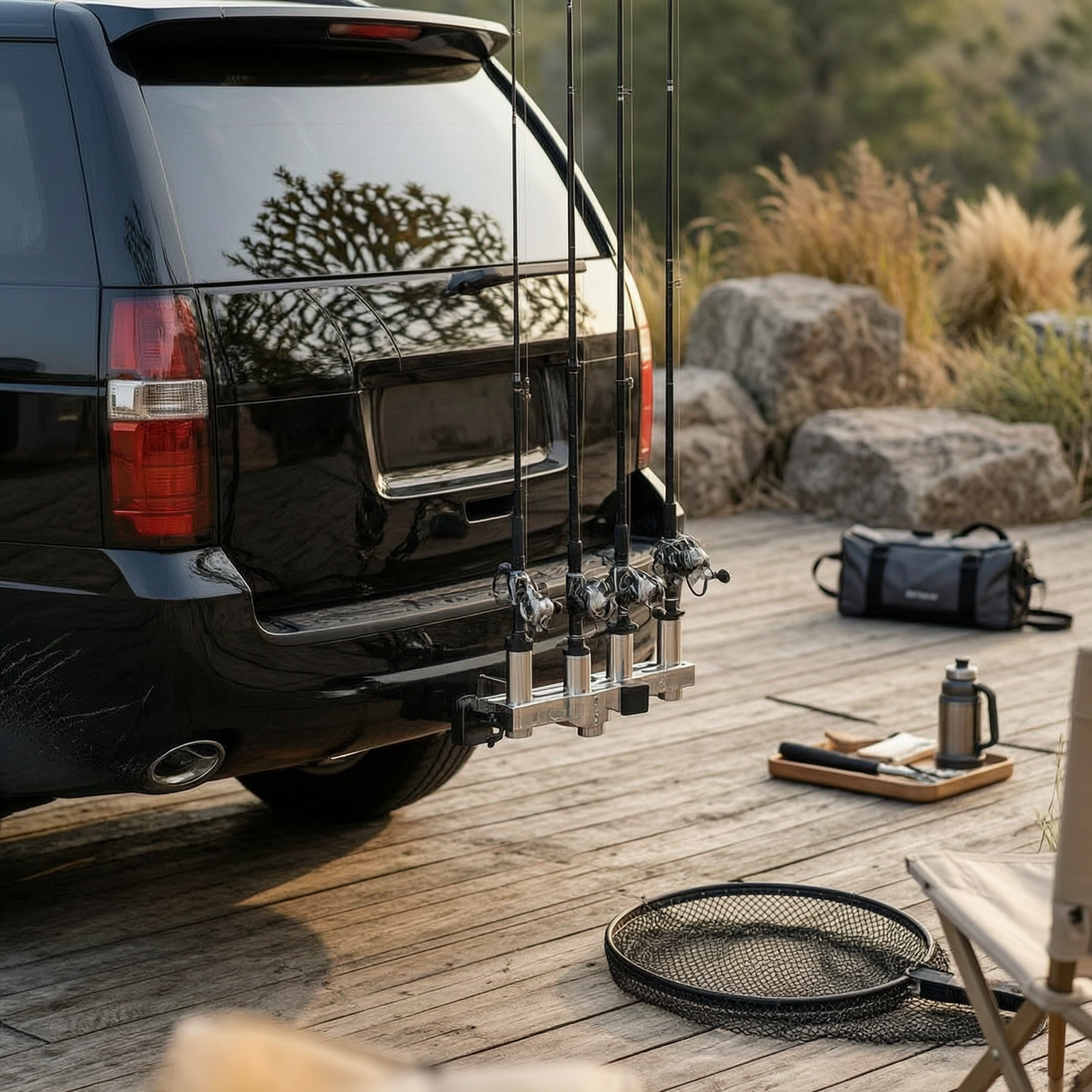 Hitch Fishing Rod Holder Unive - Fishing Rod Rack reseña y precio