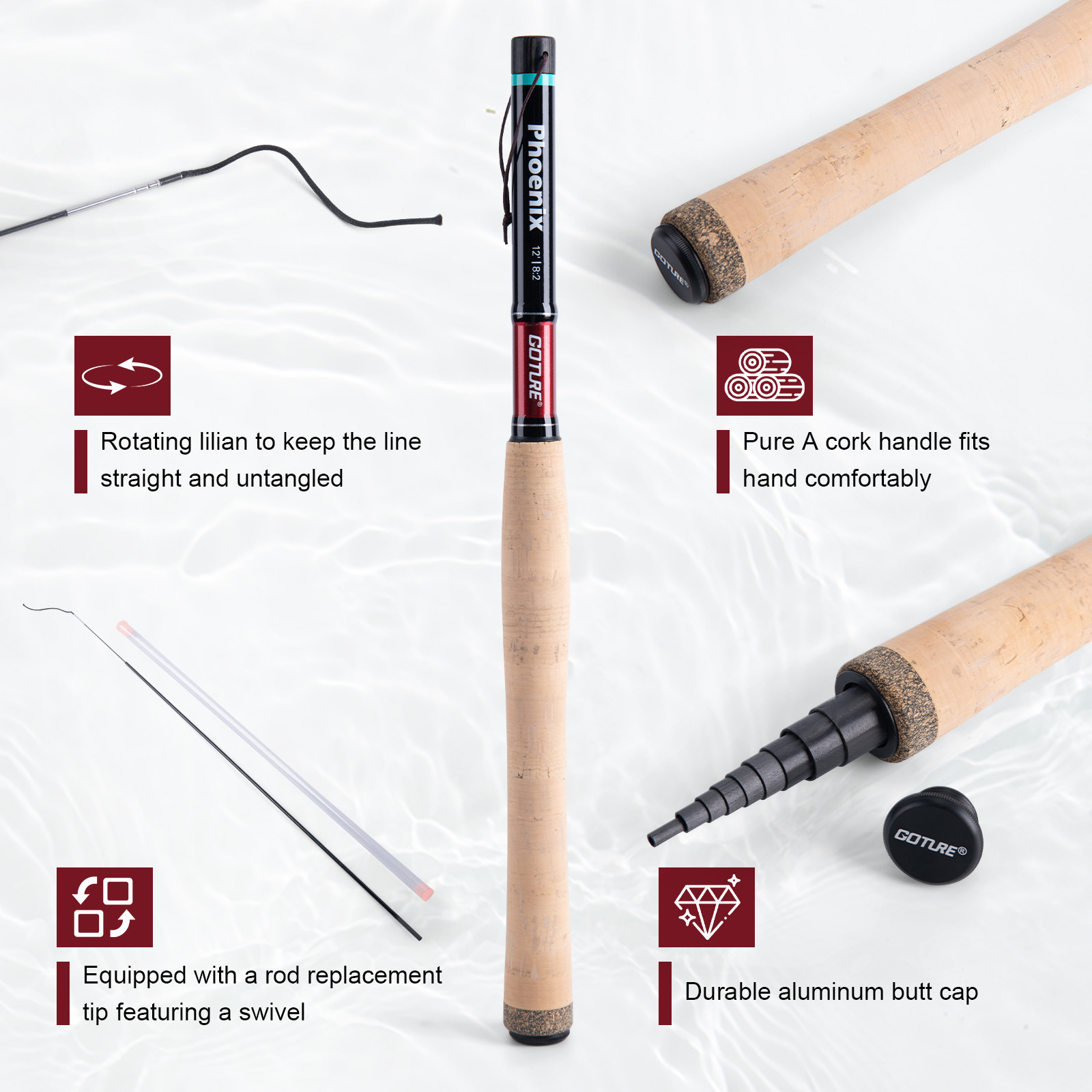 Goture Fishing Rod Combo Fly F - Fishing Rod Fly reseña y precio