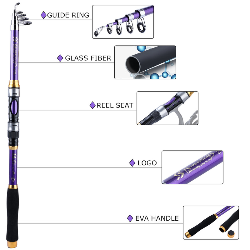 Sougayilang 4 Colors Telescopi - Fishing Rod Surf reseña y precio