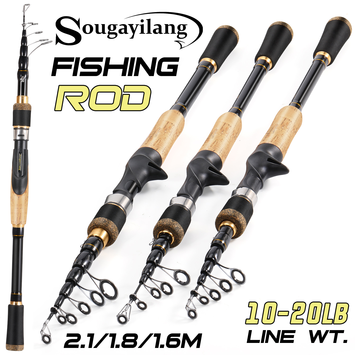 Sougayilang Telescopic Fishing - Fishing Rod Surf reseña y precio