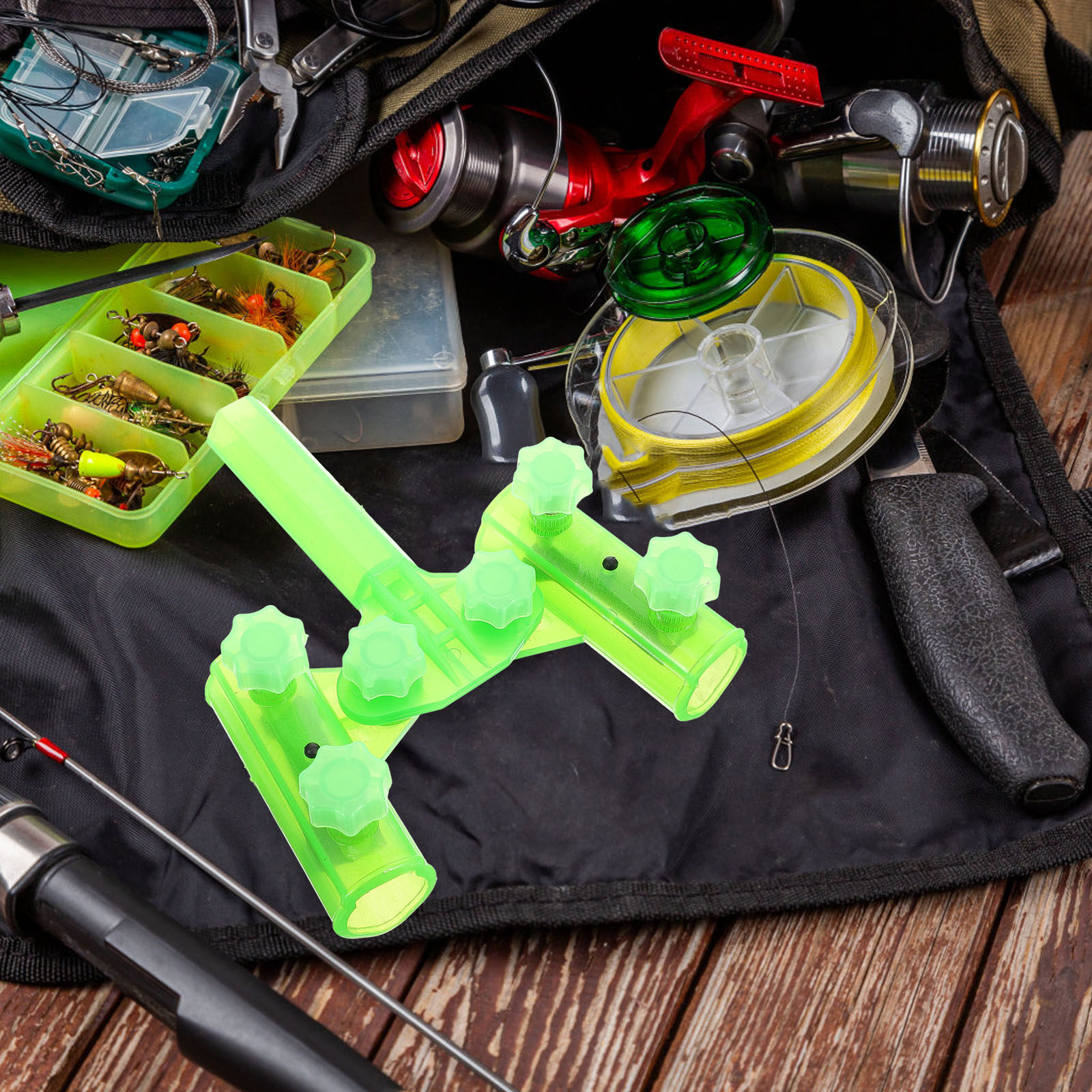 Fishing Rod Holder with Glow i - Fishing Rod Boat reseña y precio