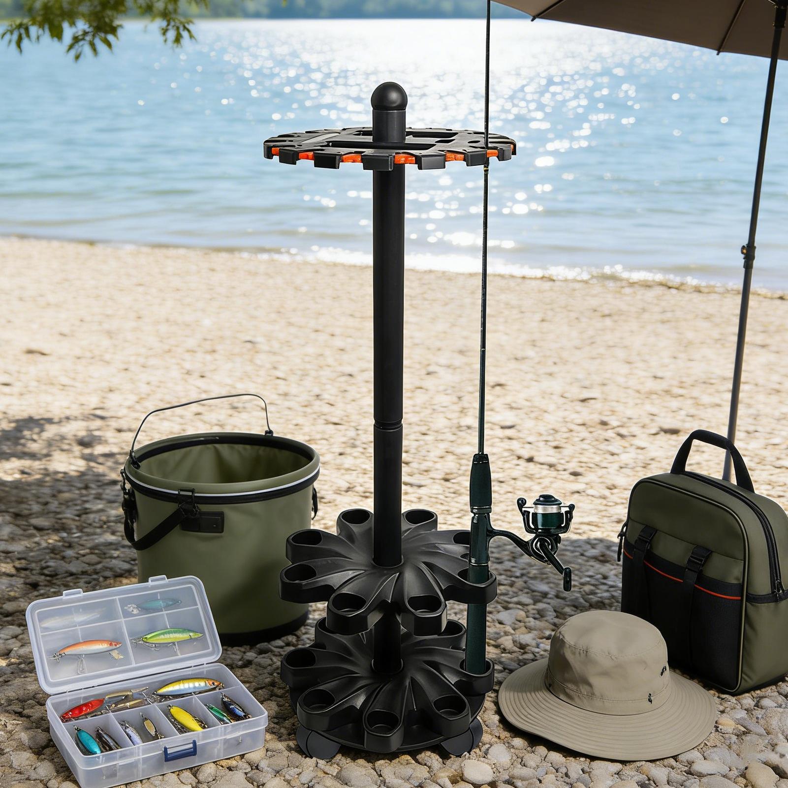 Fishing Rod Racks Angling Pole - Fishing Rod Rack reseña y precio