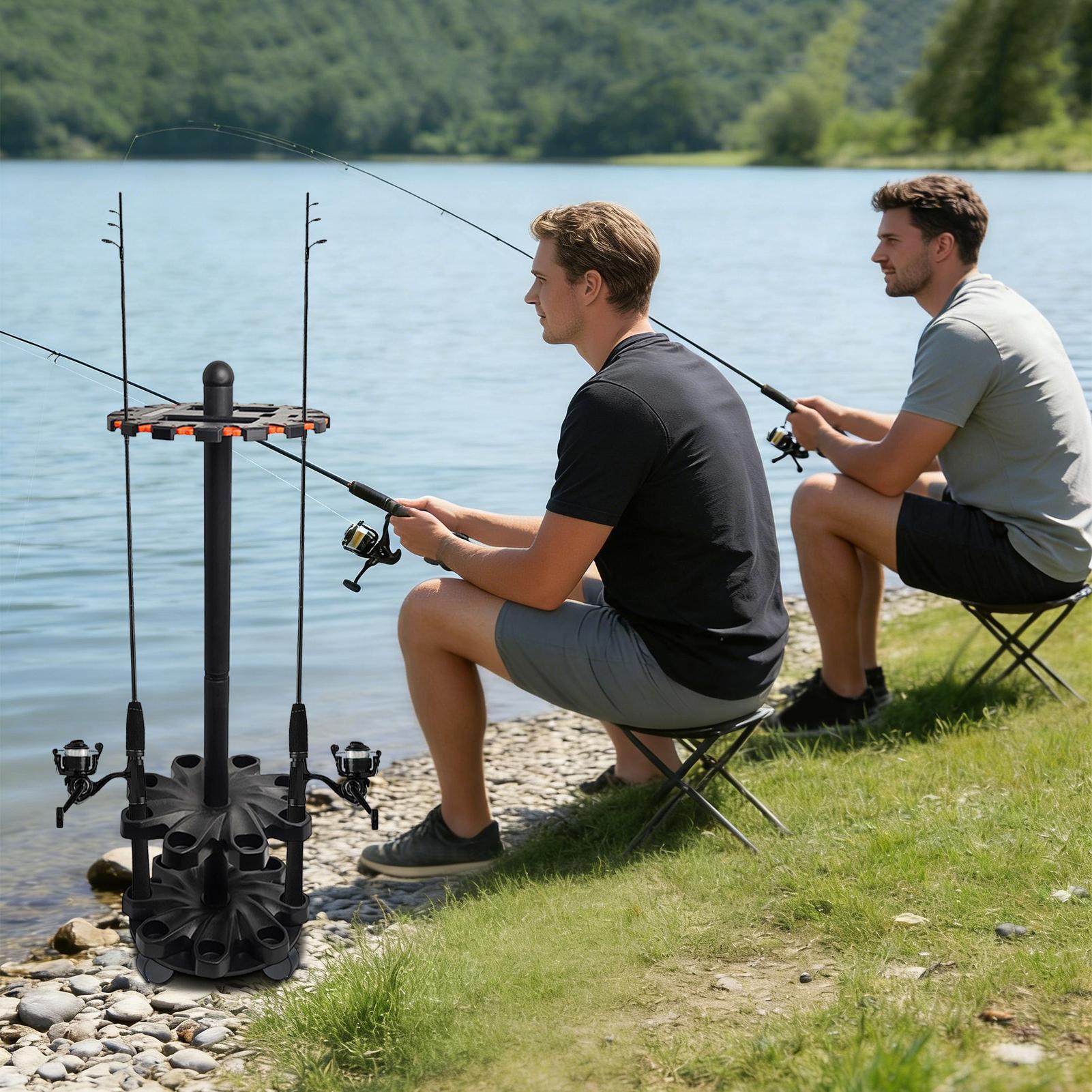 Fishing Rod Racks Angling Pole - Fishing Rod Rack reseña y precio