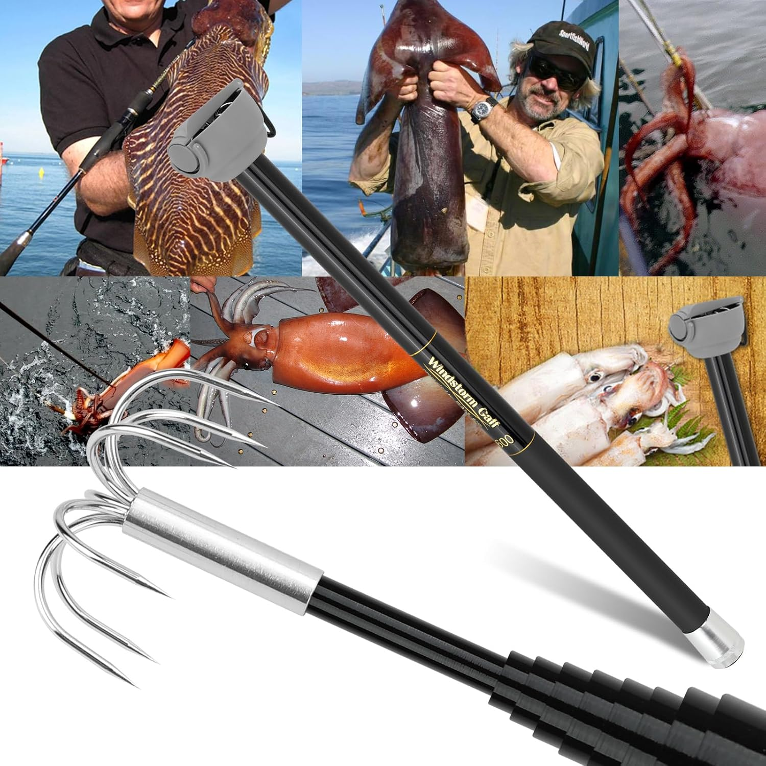 SANLIKE Fishing-Squid Gaff 3M/ - Fishing Rod Carbon Fiber reseña y precio