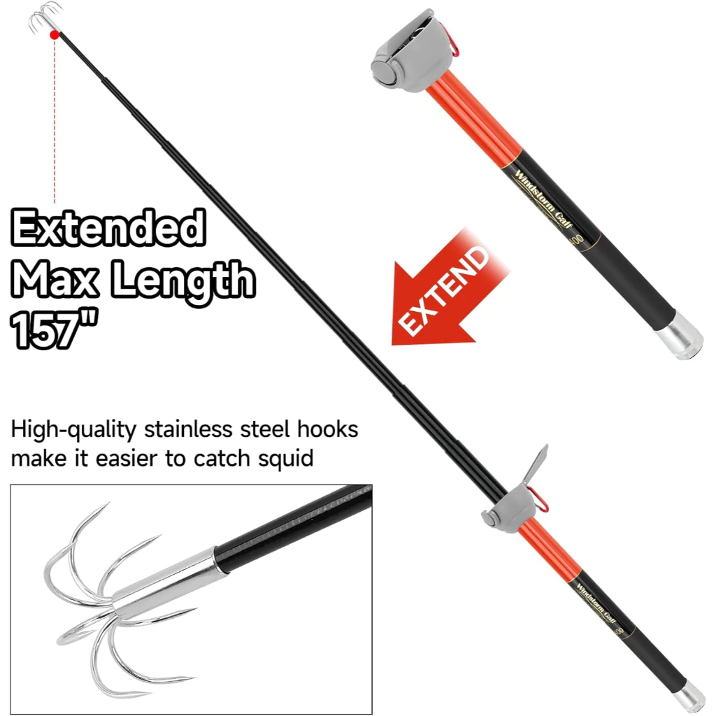 SANLIKE Fishing-Squid Gaff 3M/ - Fishing Rod Carbon Fiber reseña y precio