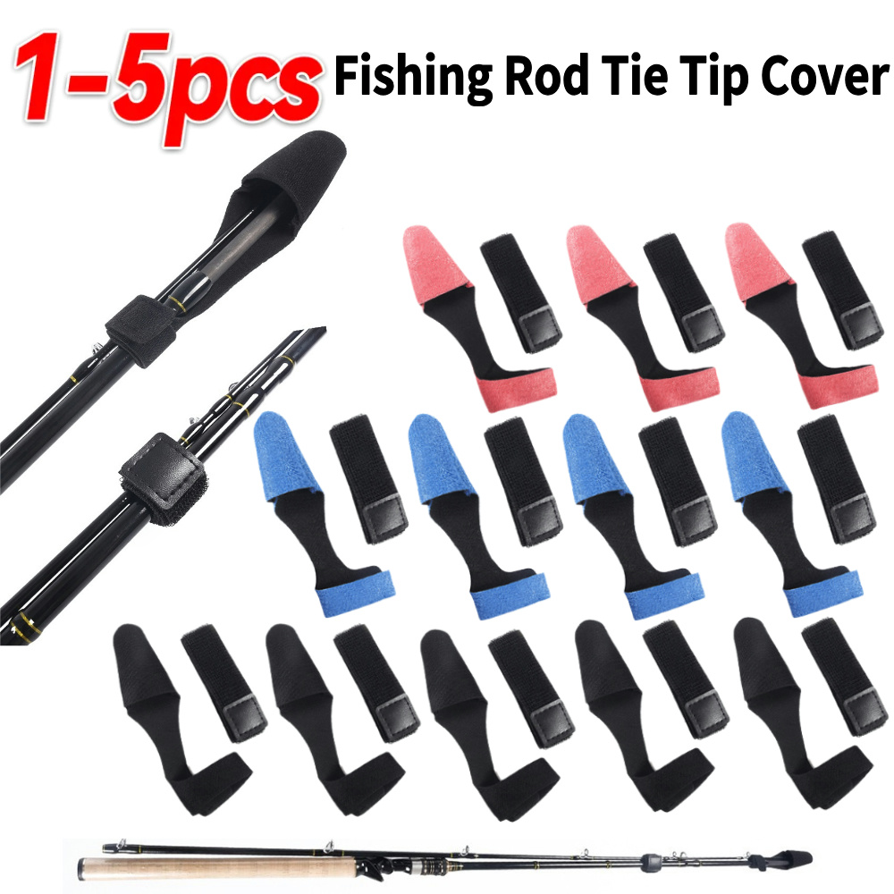1-5PCS Fishing Rod Tie Tip Cov - Fishing Rod Case reseña y precio