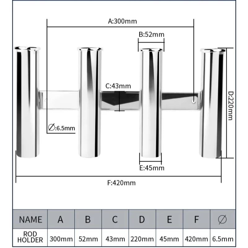Stainless Steel 4 Tubes Rod ho - Fishing Rod Rack reseña y precio