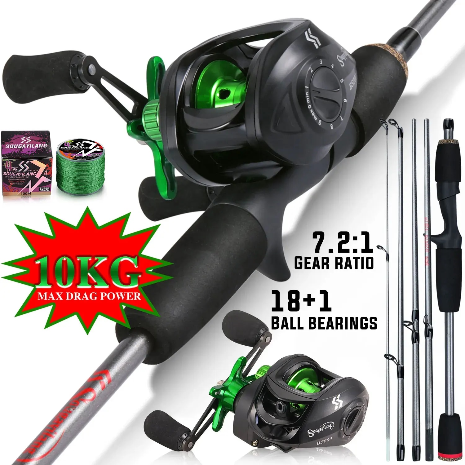 Sougayilang Fishing Rod Combo  - Fishing Rod Carbon Fiber reseña y precio
