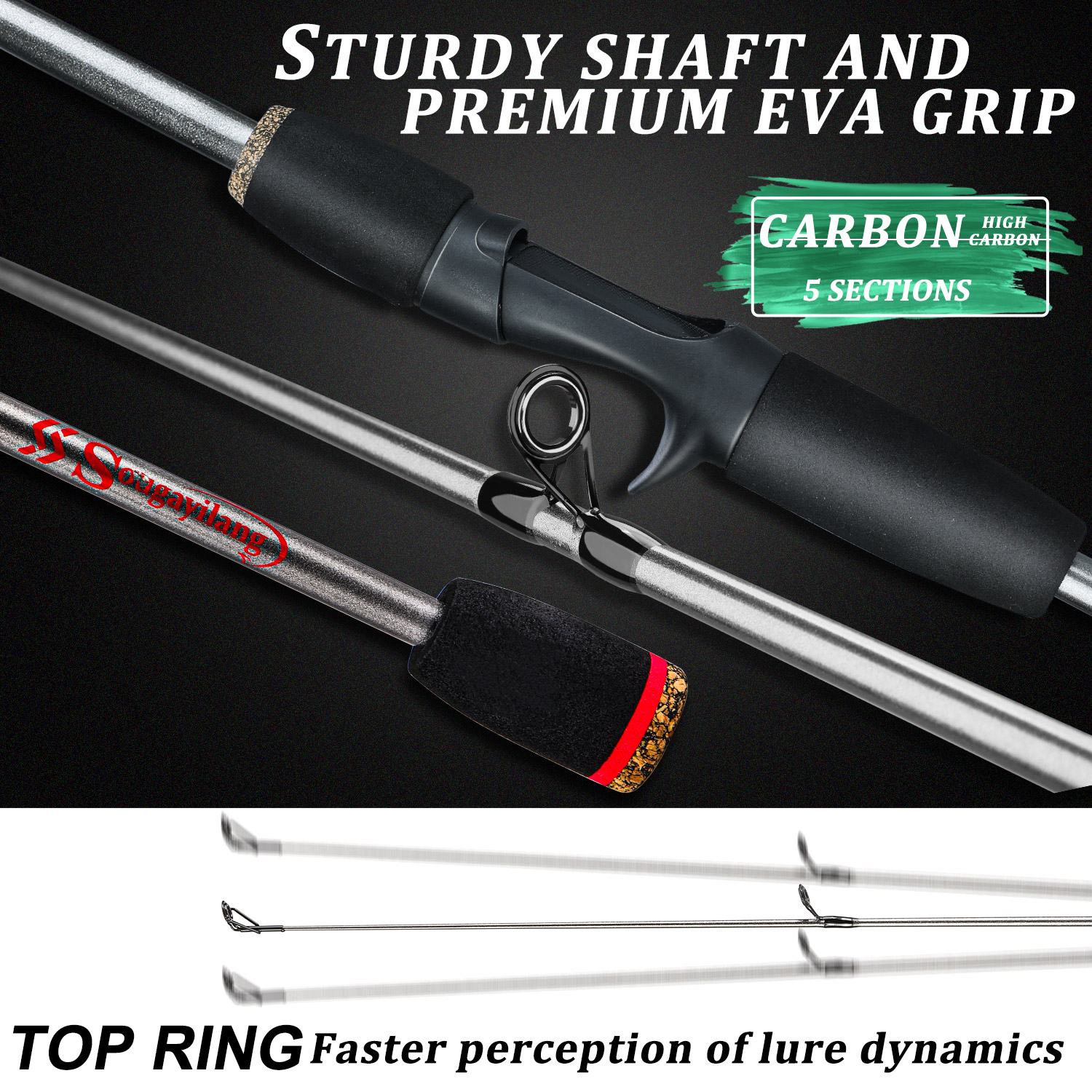 Sougayilang Fishing Rod Combo  - Fishing Rod Carbon Fiber reseña y precio