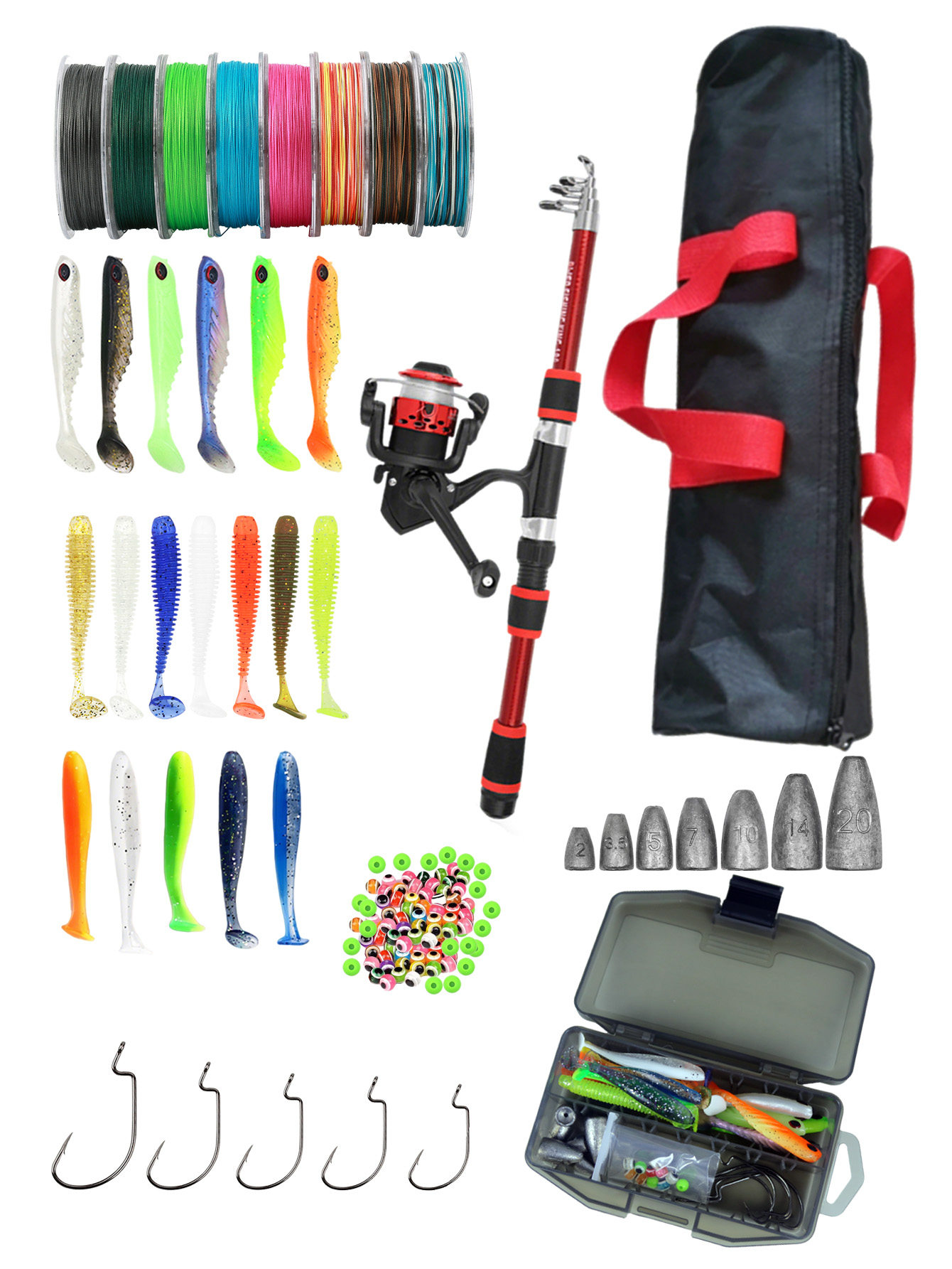 Fishing Rod Reel Combos Collap - Fishing Rod Spinning reseña y precio