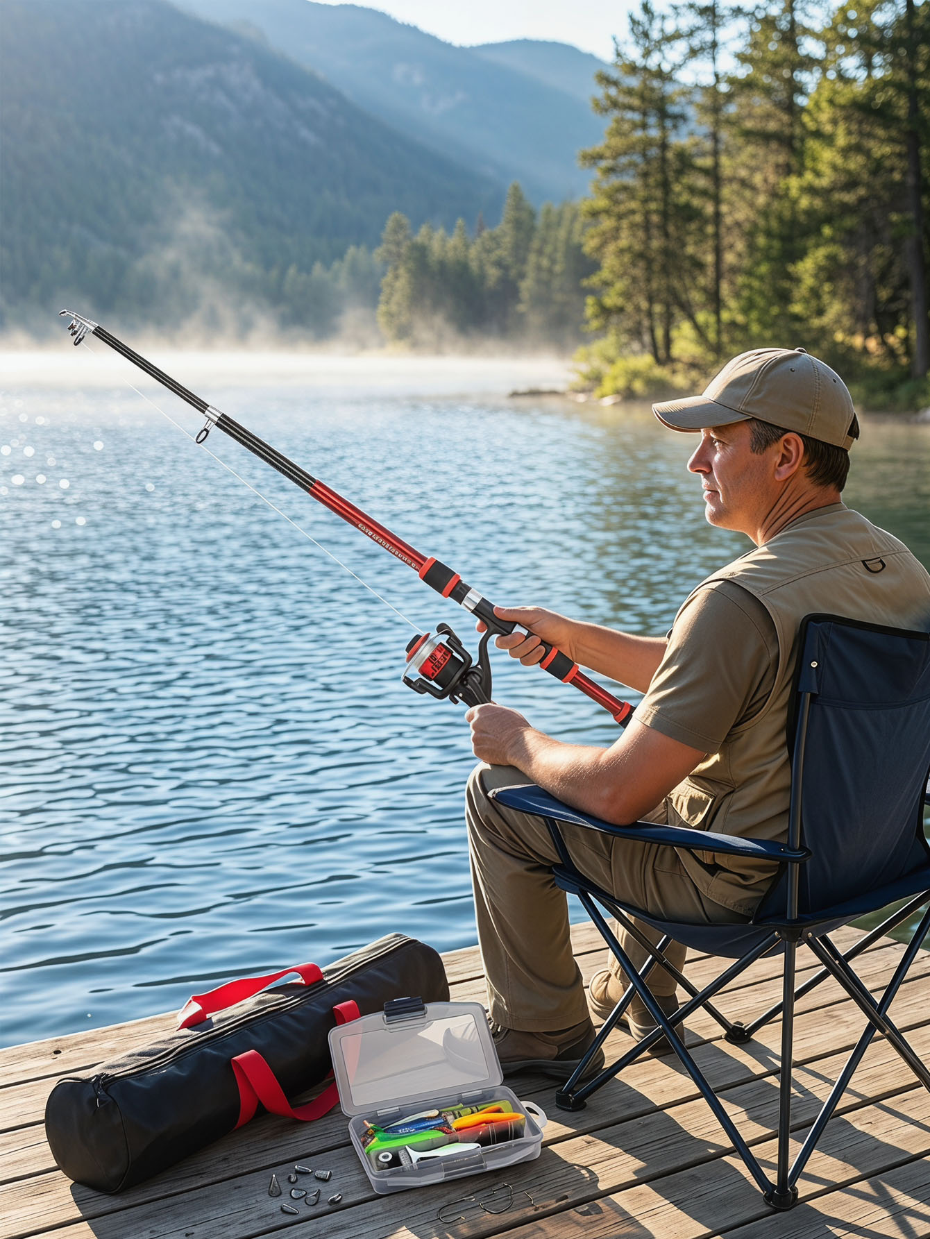 Fishing Rod Reel Combos Collap - Fishing Rod Spinning reseña y precio