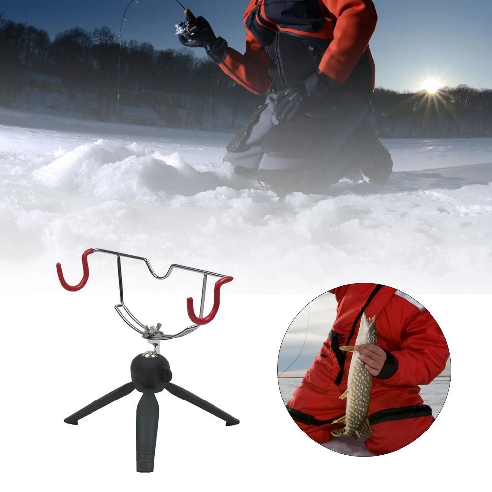 360° Adjustable Ice Fishing Ro - Fishing Rod Rack reseña y precio