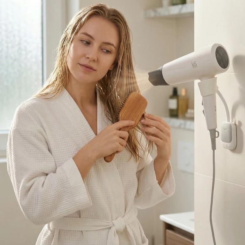 Extended hair dryer stand with - Fishing Rod Holder reseña y precio