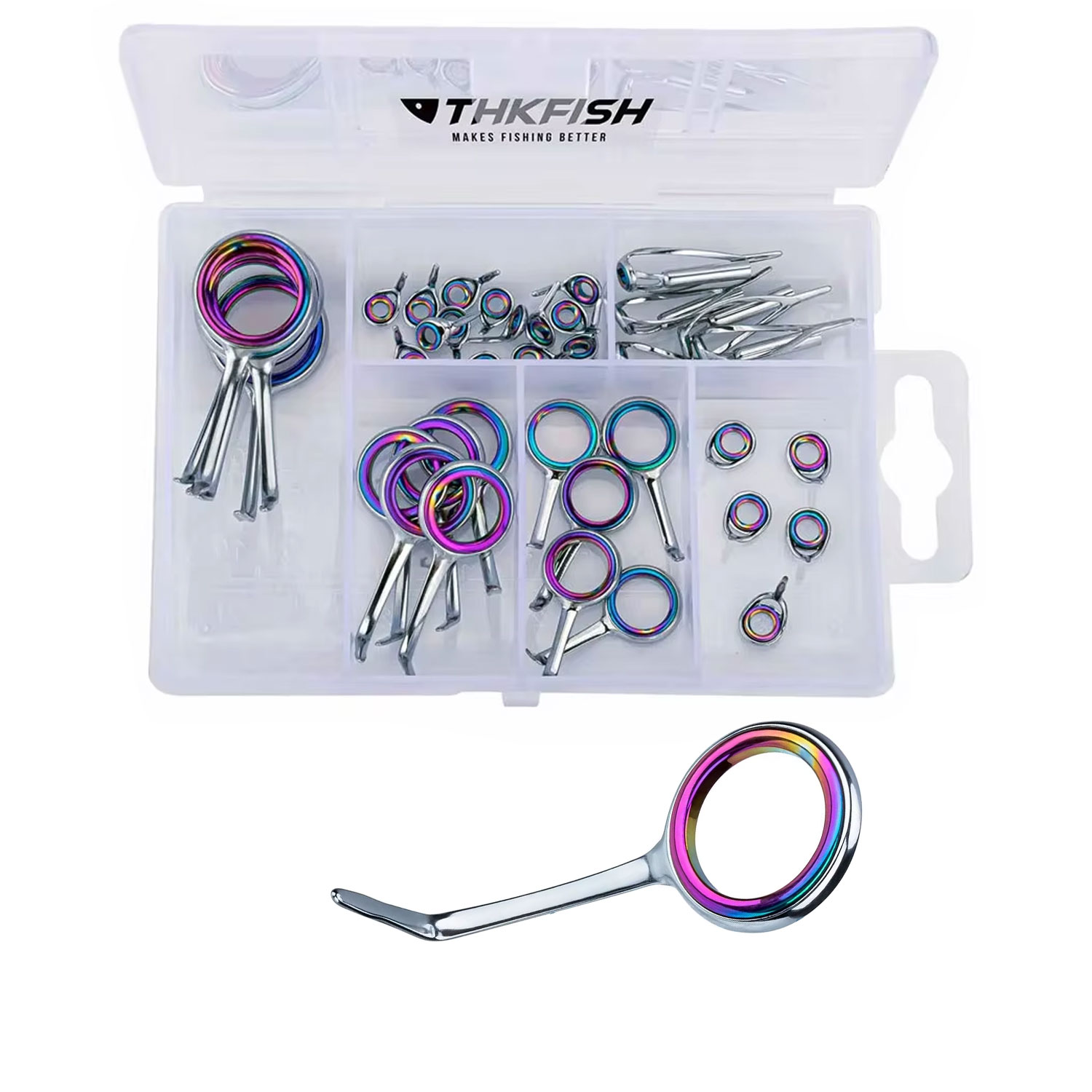 40pcs Colorful Fishing Rod Gui - Fishing Rod Tip Replacement reseña y precio