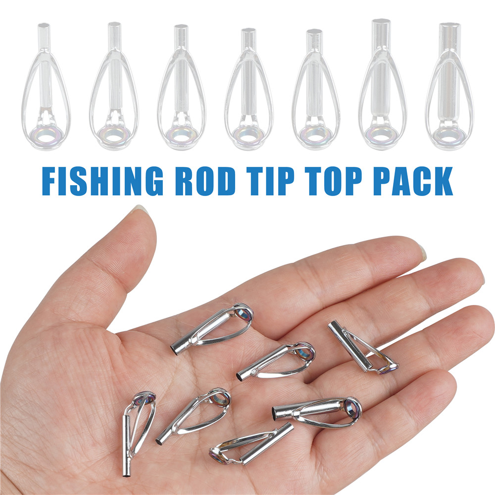 10Pcs Fishing rod guide tips r - Fishing Rod Tip Replacement reseña y precio