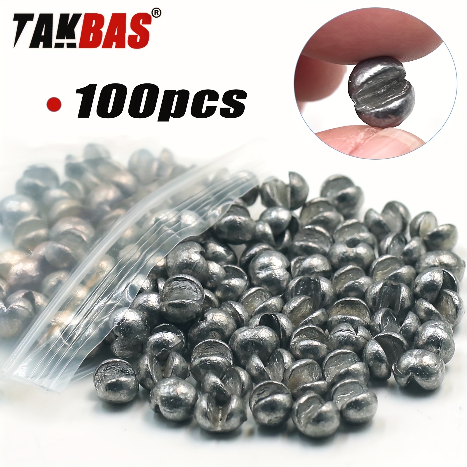 TAKBAS 100pcs Lead Fishing Wei - Fishing Rod Building Kit reseña y precio